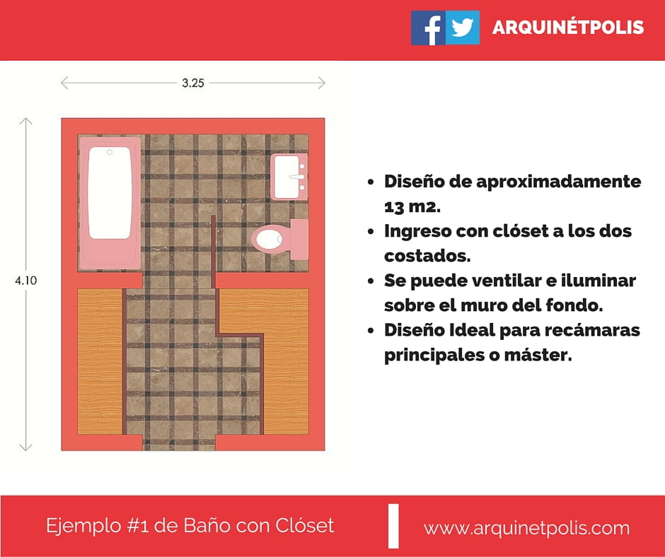 Baños con Closet: Soluciones de Diseño Reales 2 Closet