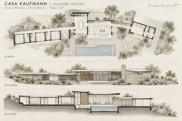 Casa Kaufmann de Richard Neutra: Arquitectura y Análisis 3 Casa Kaufmann